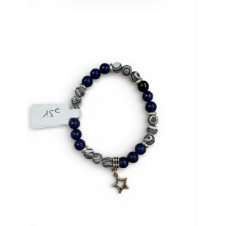 Bracelet en pierres naturelles – Lapis Lazuli et Calsilice