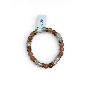 Bracelet en pierres naturelles – Pierre de soleil / Quartz