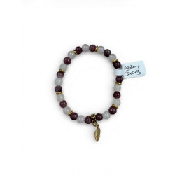 Bracelet en pierres naturelles – Agate / Quartz