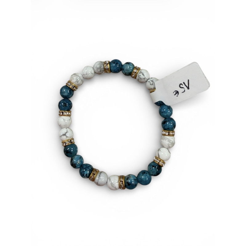 Bracelet howlite et jaspe