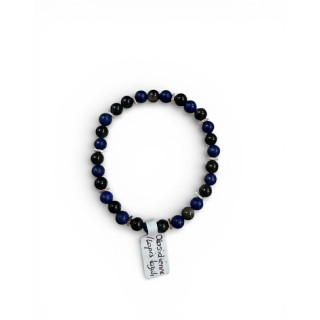 Bracelet Obsidienne / Lapis Lazuli