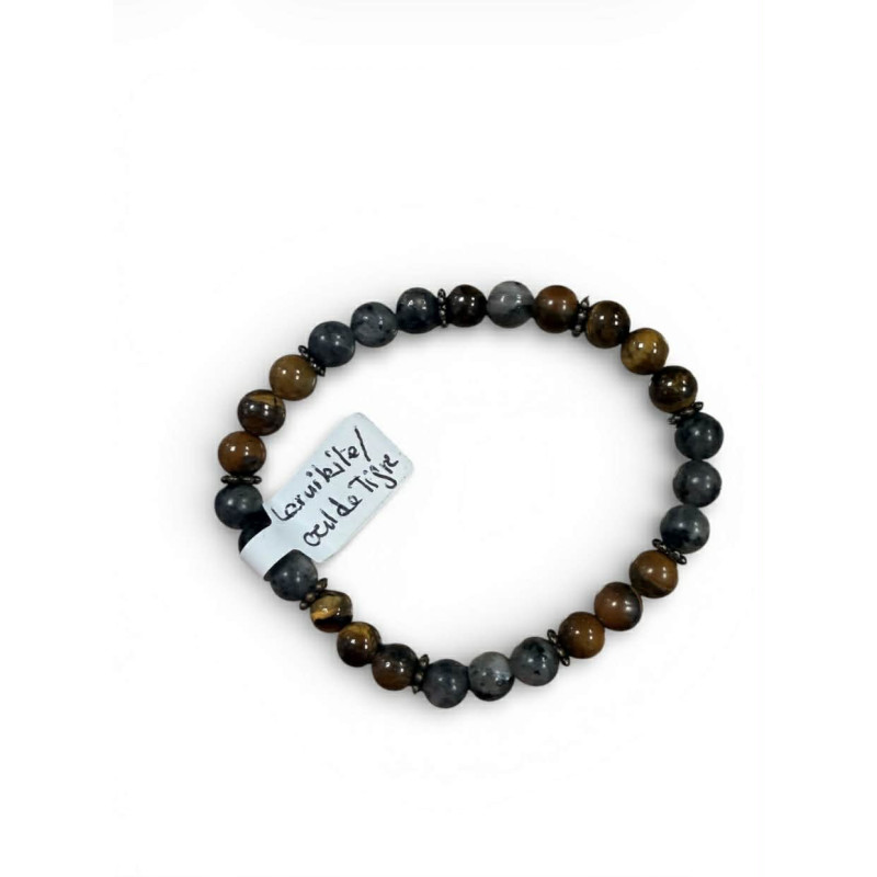 Bracelet Larvikite / Oeil de tigre