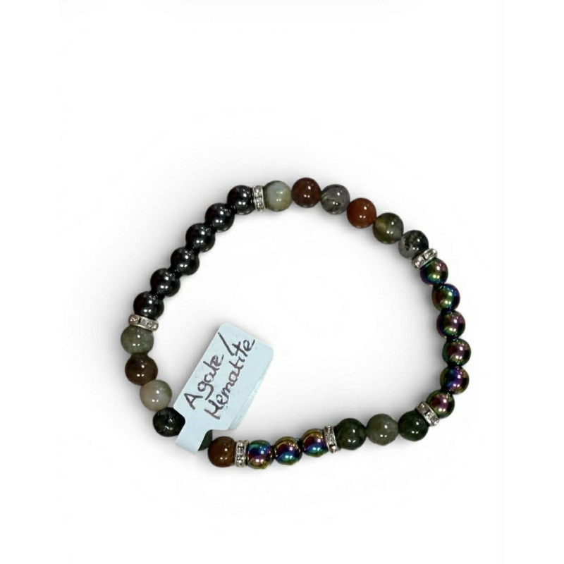 Bracelet Agate / Hematite