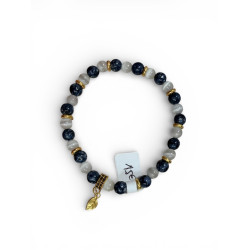 Bracelet en améthyste et quartz