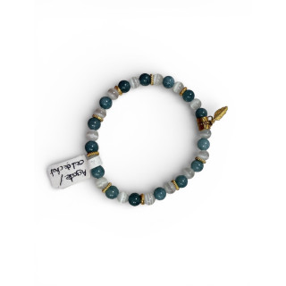 Bracelet agate et oeil de chat