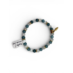Bracelet agate et oeil de chat