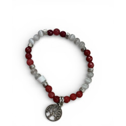 Bracelet chrysoprase et oeil de chat