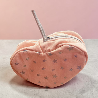 Trousse coeur rose pailletée et etoiles