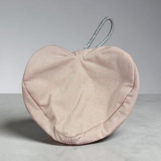 Trousse coeur rose pailletée