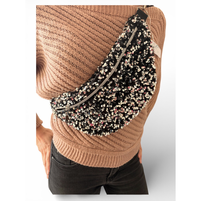 Banane L- Sequins argents