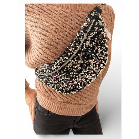 Banane L- Sequins argents
