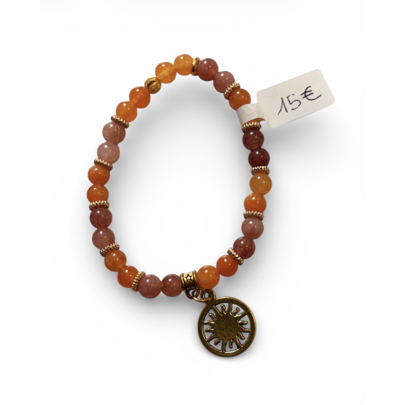 Bracelet pierre de lune et agate (petit poignet)
