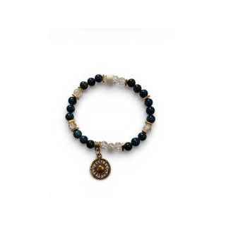 Bracelet apatite et quartz blanc (petit poignet)