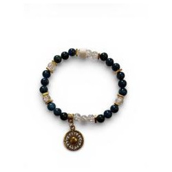 Bracelet apatite et quartz blanc (petit poignet)