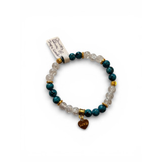 Bracelet quartz blanc jaspe cambala (petit poignet)