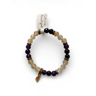 Bracelet en citrine et améthyste (petit poignet)