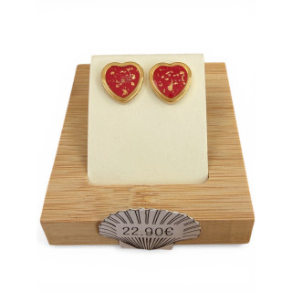 Boucle d'oreilles coeur rouge