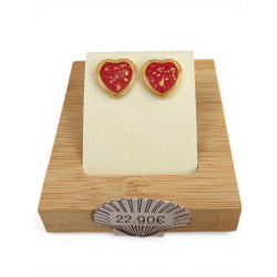 Boucle d'oreilles coeur rouge