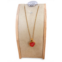 Collier coeur rouge