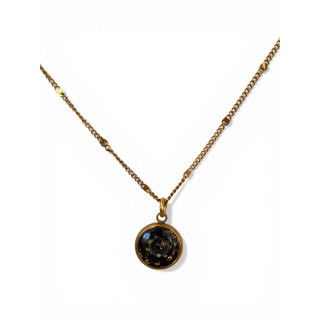 Collier noir et or