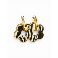 Boucle d'oreilles zebré