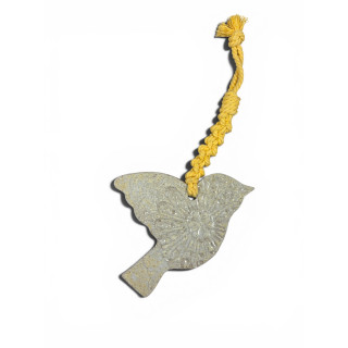 Oiseau en gré + noeud en macramé