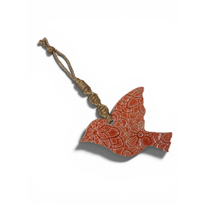 Oiseau en gré + noeud en macramé
