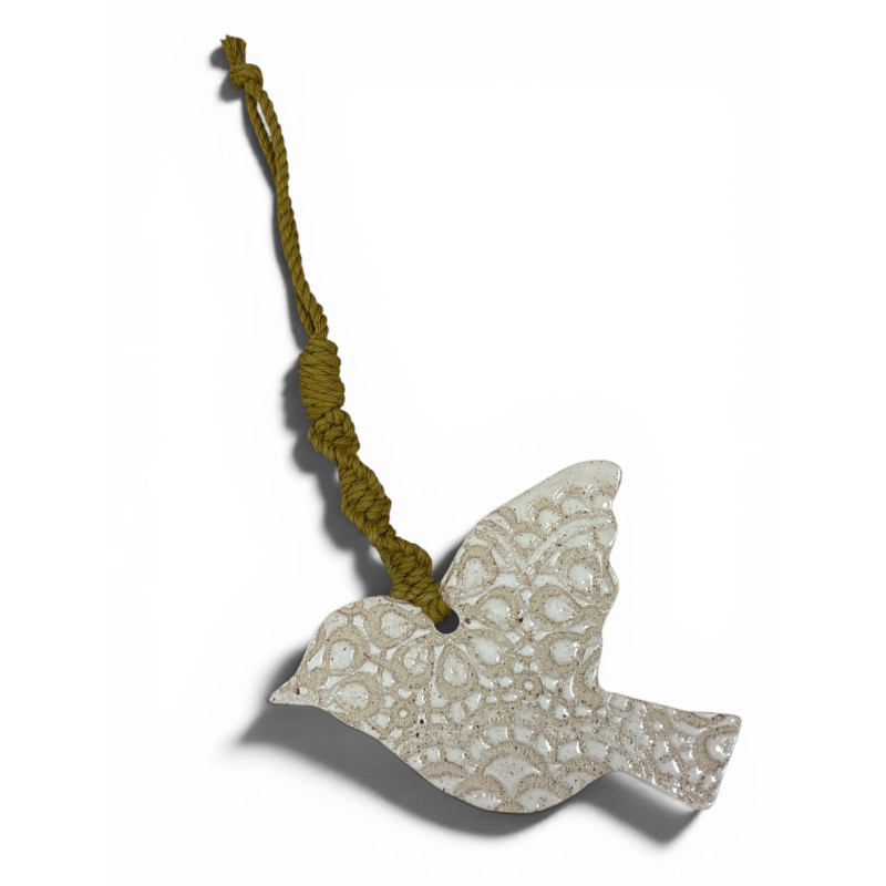 Oiseau en gré + noeud en macramé