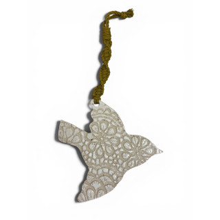 Oiseau en gré + noeud en macramé