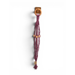 Suspension macramé améthyste