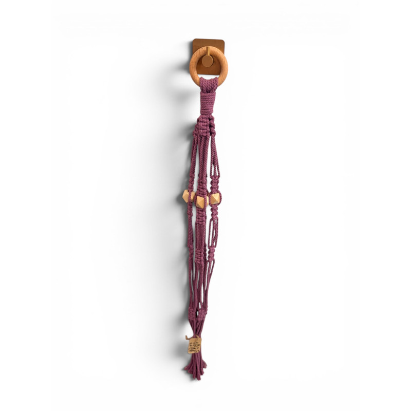 Suspension macramé améthyste