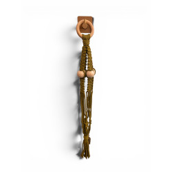 Suspension macramé vert olive