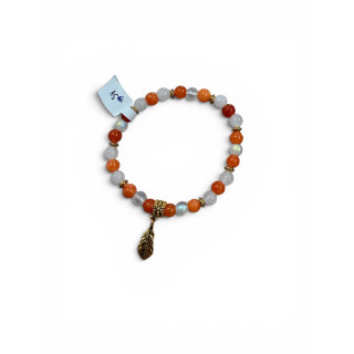 Bracelet en agate quartz blanc