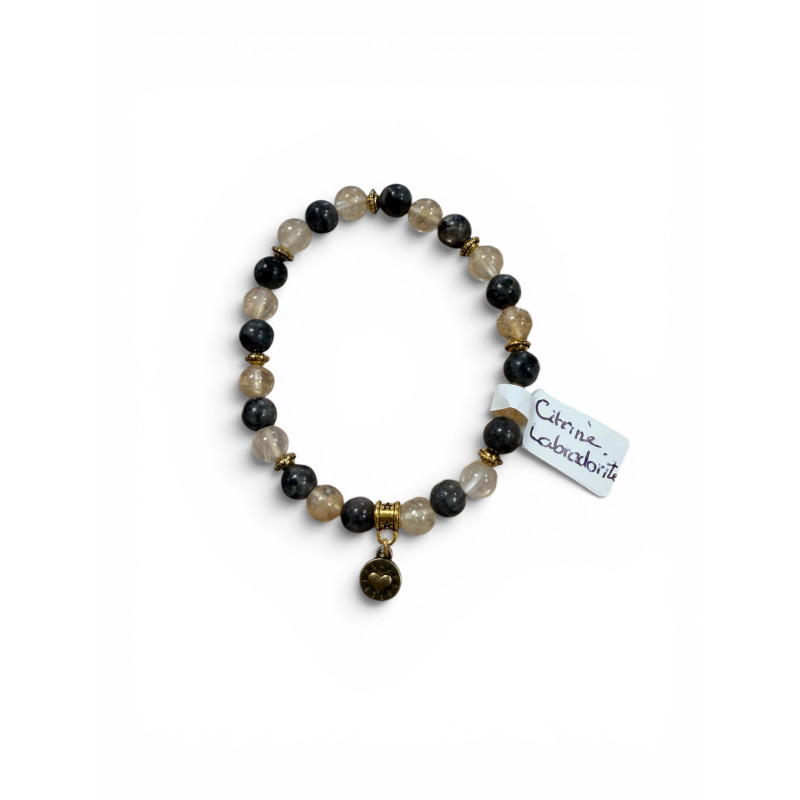 Bracelet en citrine labradorite