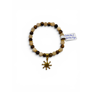 Bracelet en calcite/ oeil de tigre