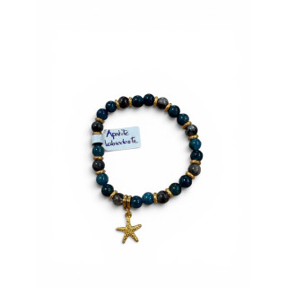 Bracelet en apatite, labradorite