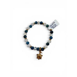 Bracelet en apatite et quartz blanc