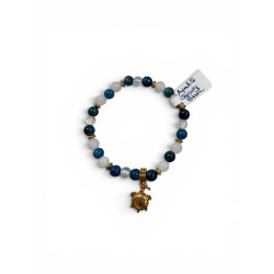 Bracelet en apatite et quartz blanc