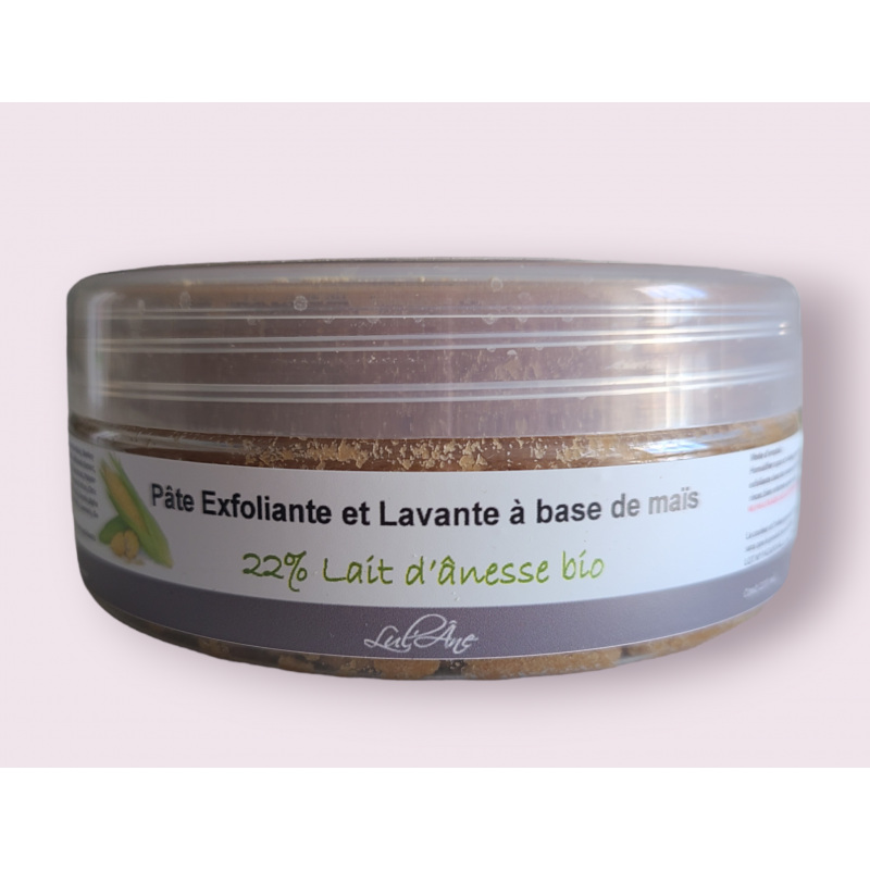 Pâte exfoliante et Lavante au lait d'ânesse