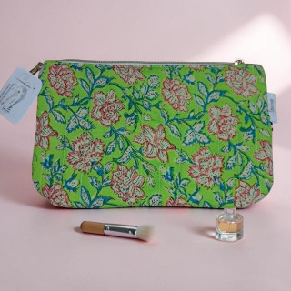Pochette Verte coton Indien