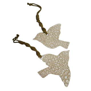 Lot Oiseau en gré + noeud en macramé