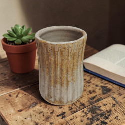 Vase texturé émaillé