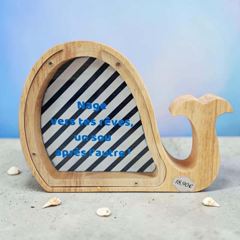 Tirelire en Bois Personnalisée – Modèle unique