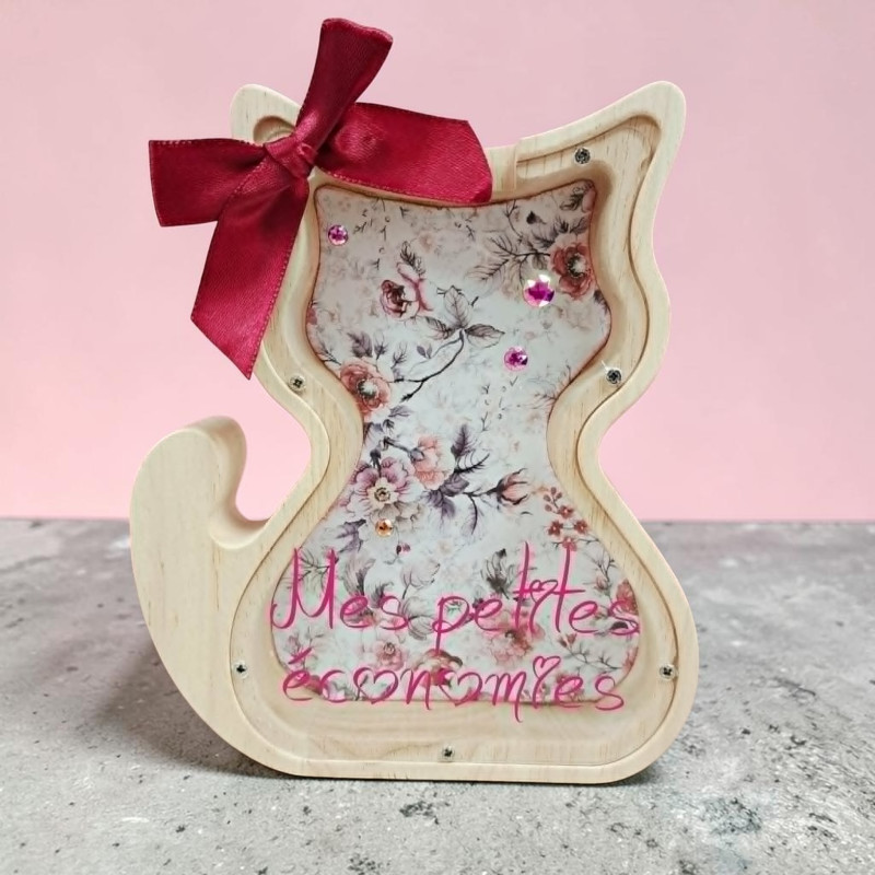 Tirelire en Bois Personnalisée – Modèle unique
