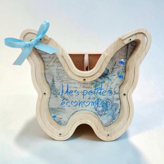 Tirelire en Bois Personnalisée – Modèle unique