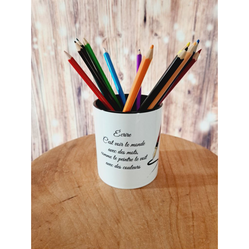 Pot à crayons en céramique