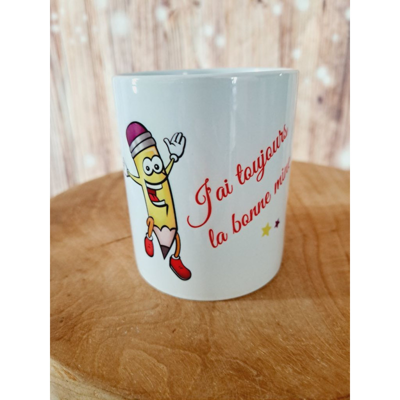 Pot à crayons en céramique "J'ai toujours bonne mine"