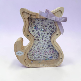 Tirelire en Bois Chat – Modèle unique