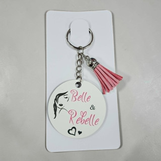 Porte-clés Belle & rebelle
