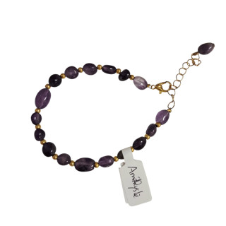 Bracelet doré d'Améthyste